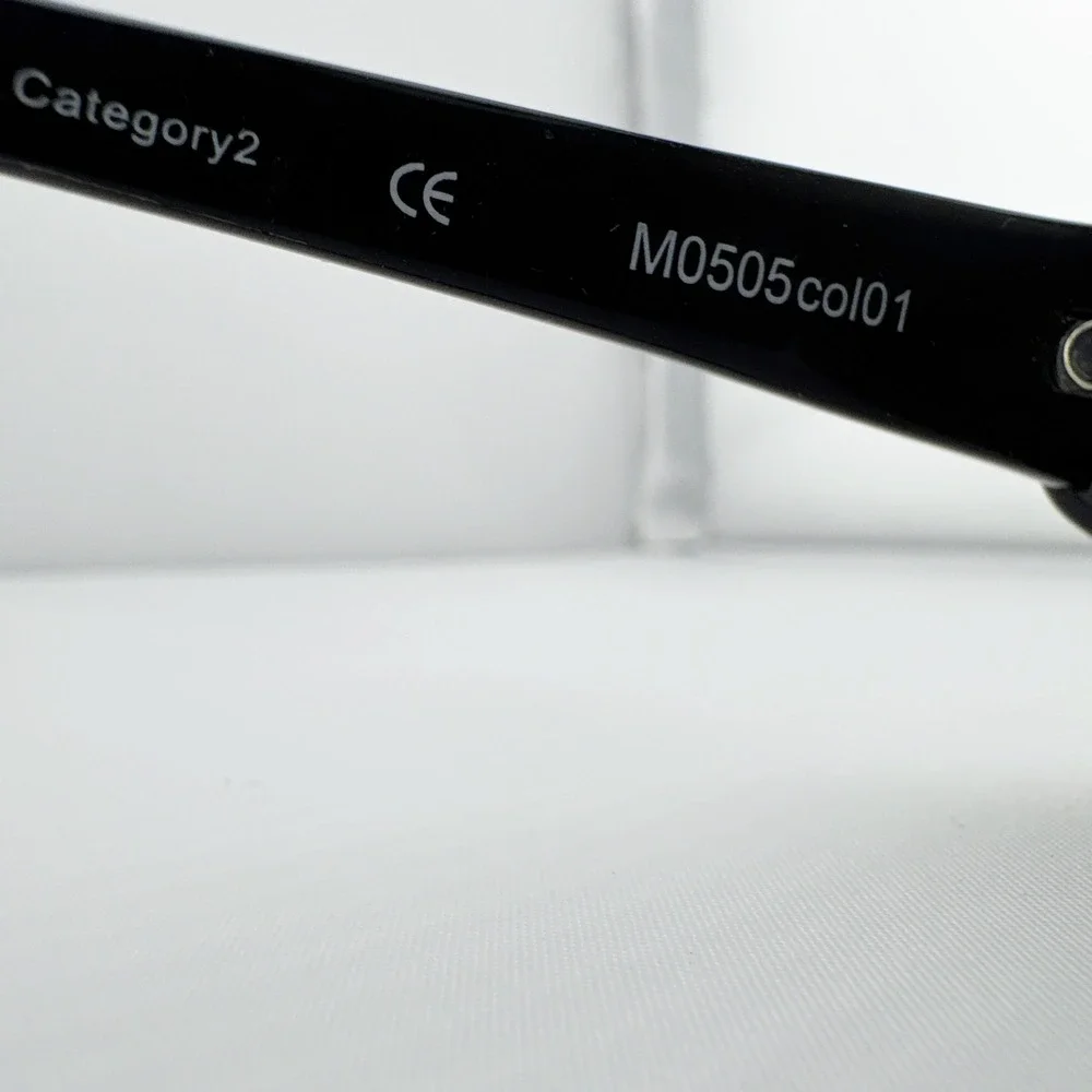 Alain Mikli Black Studded Slim‎ Oval Sunglasses Y2K Designer Eyewear